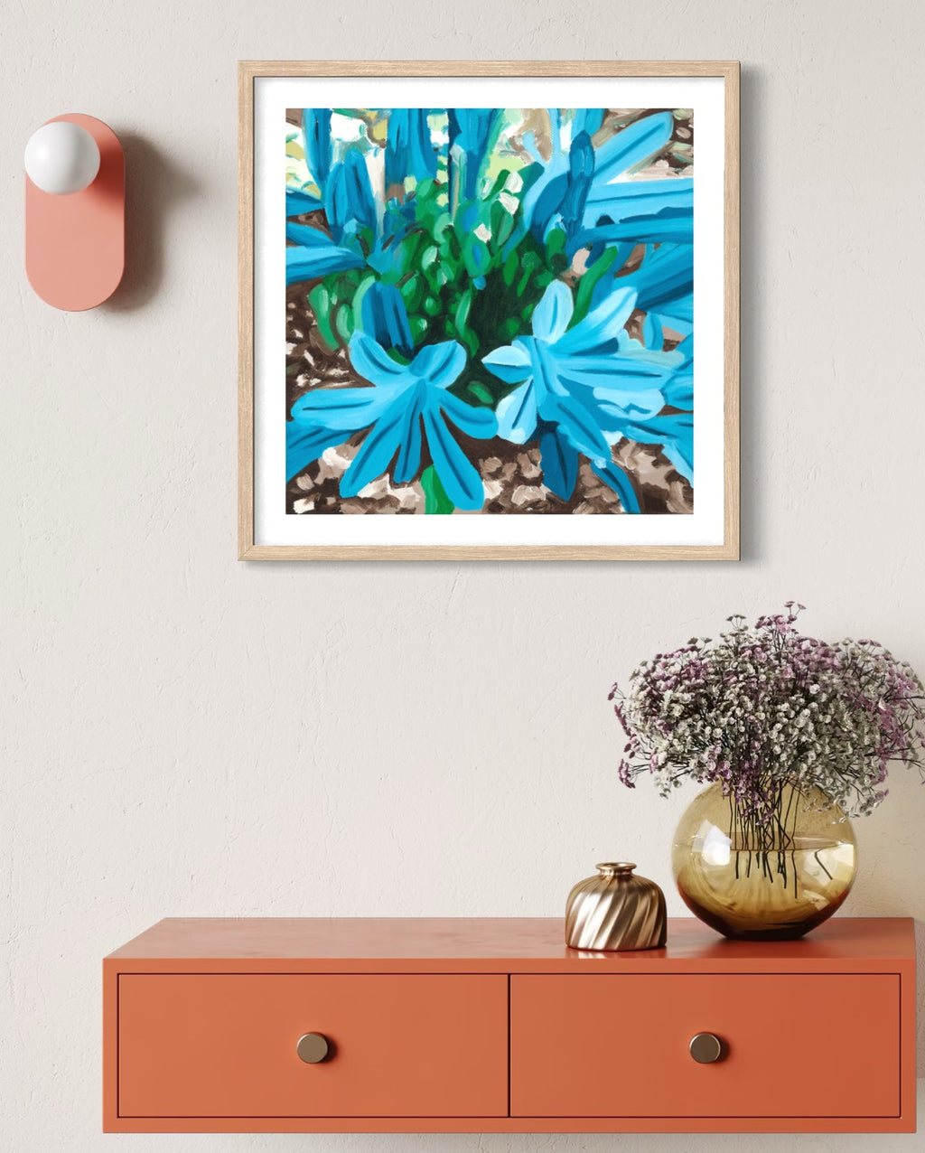Blue Lillies [Unframed Print]